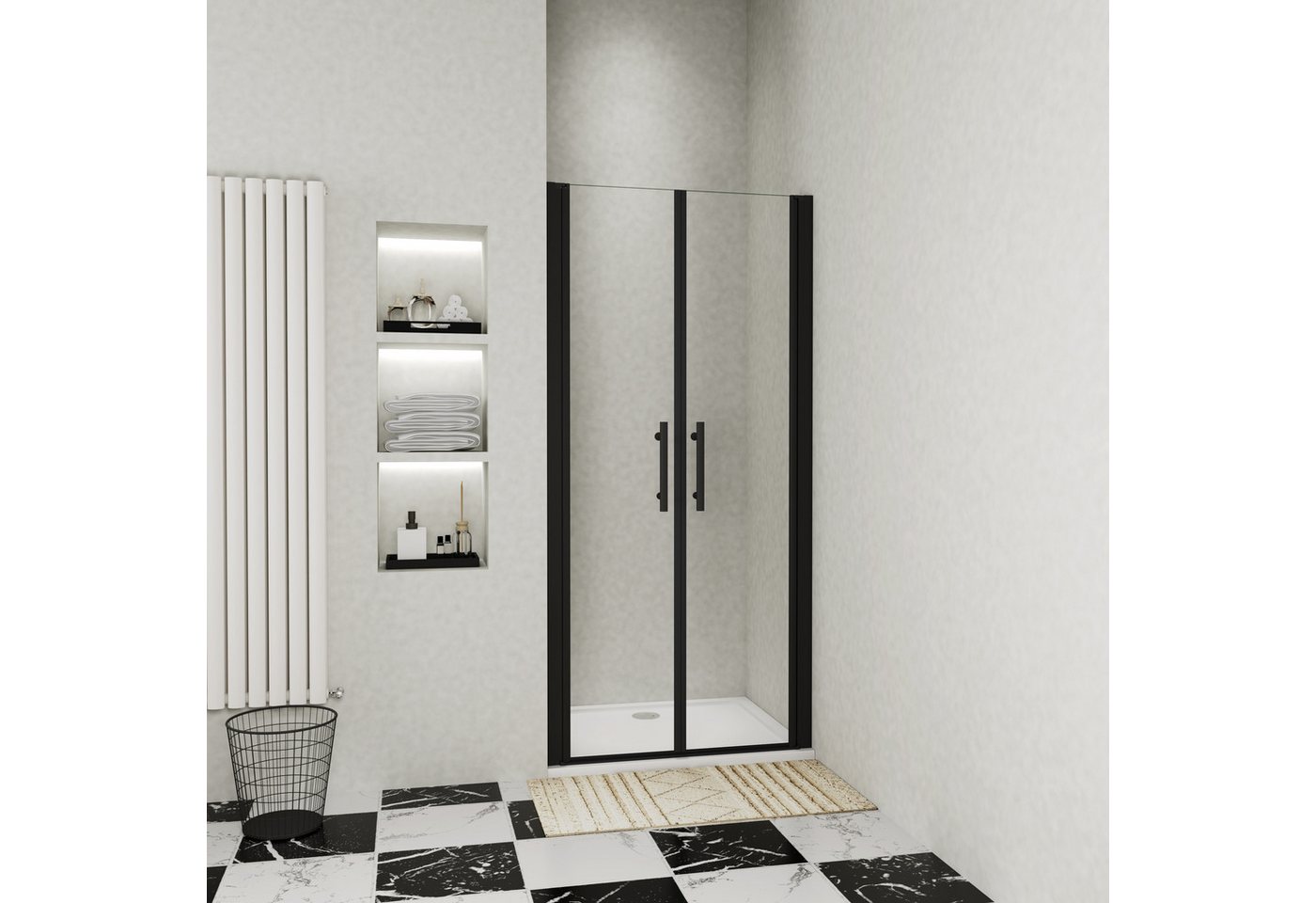 duschspa Dusch-Drehtür Schwingtür Duschtür Duschkabine Duschabtrennung Nischentür NANO Glas, 70x180 cm, Sicherheitsglas, Nano Glas Bild 4