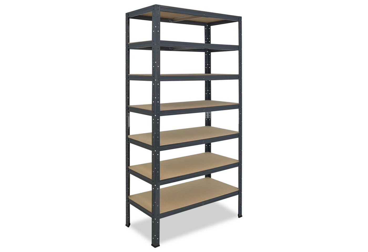 shelfplaza Schwerlastregal HOME, 200x100x40cm anthrazit, 7 Böden, Kellerregal, Garagenregal, Steckregal Bild 3