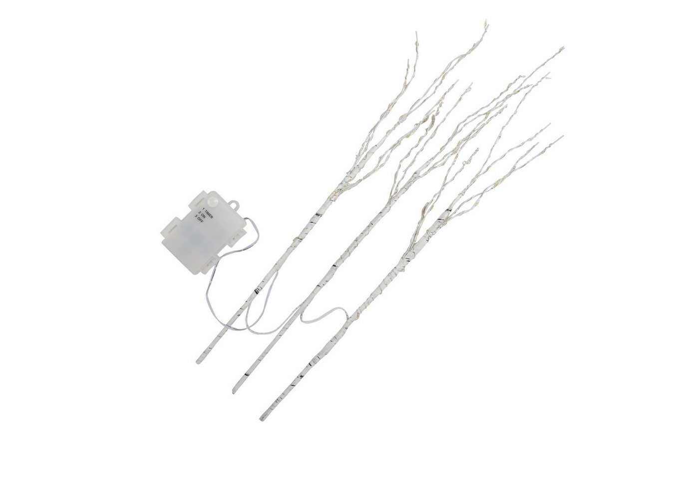 Clanmacy LED-Leuchtzweig LED Lichterzweige 3er Set Dekozweige Timer 50cm mit 70 LEDs Bild 2