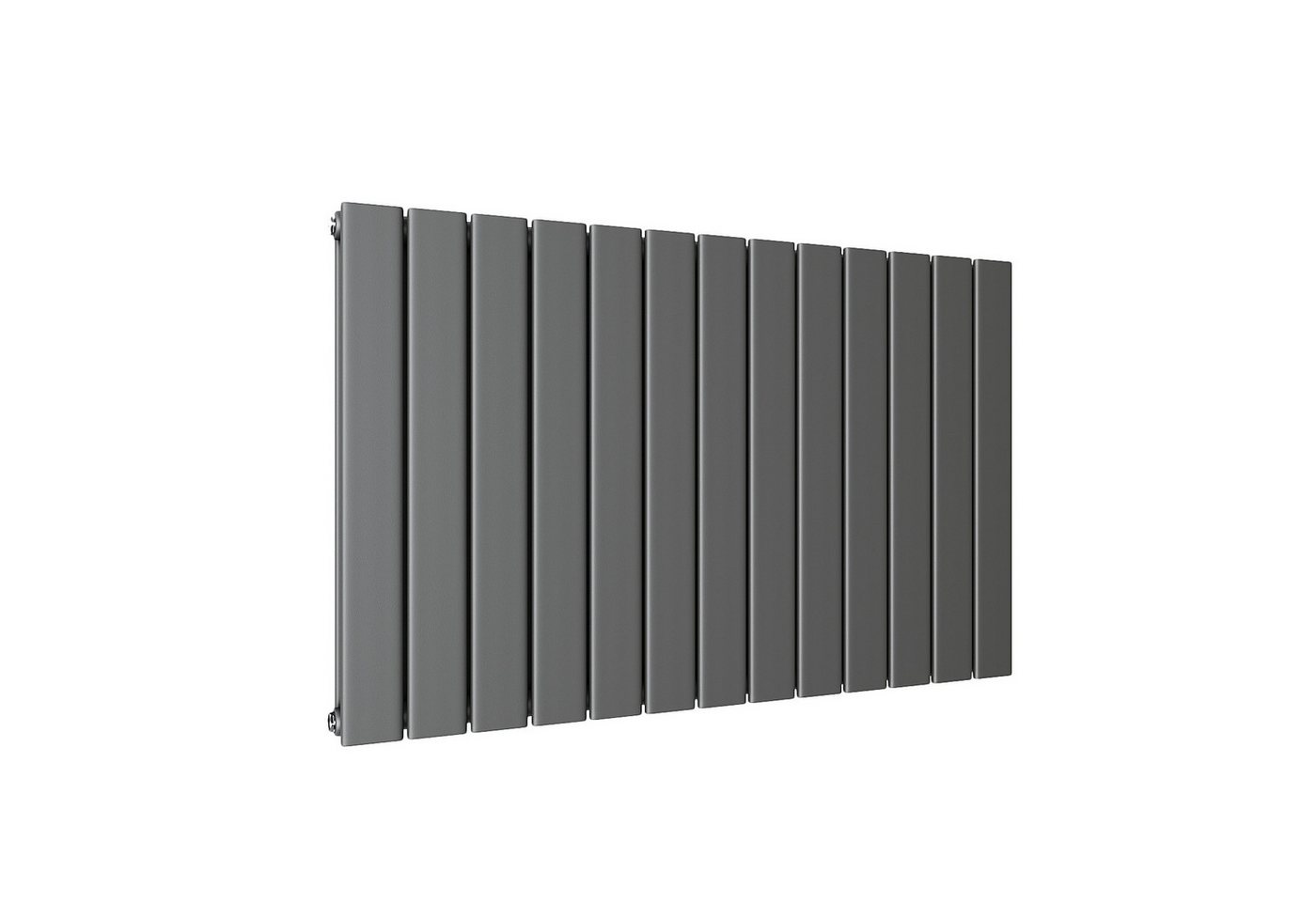 SONNI Designheizkörper Design Heizkörper Flach Anthrazit Doppellagig 630x1004mm Horizontal, Heizungsbereich 18~25m², Seitenanschluss oder Mittelanschluss Bild 2