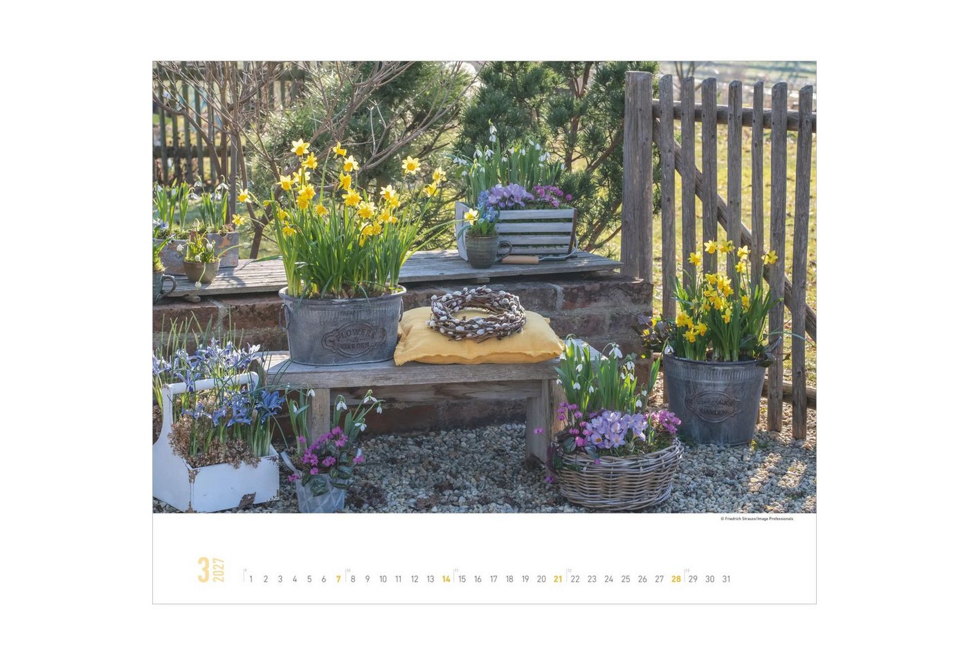 Alpha Edition Wandkalender Gartenparadiese 2027
