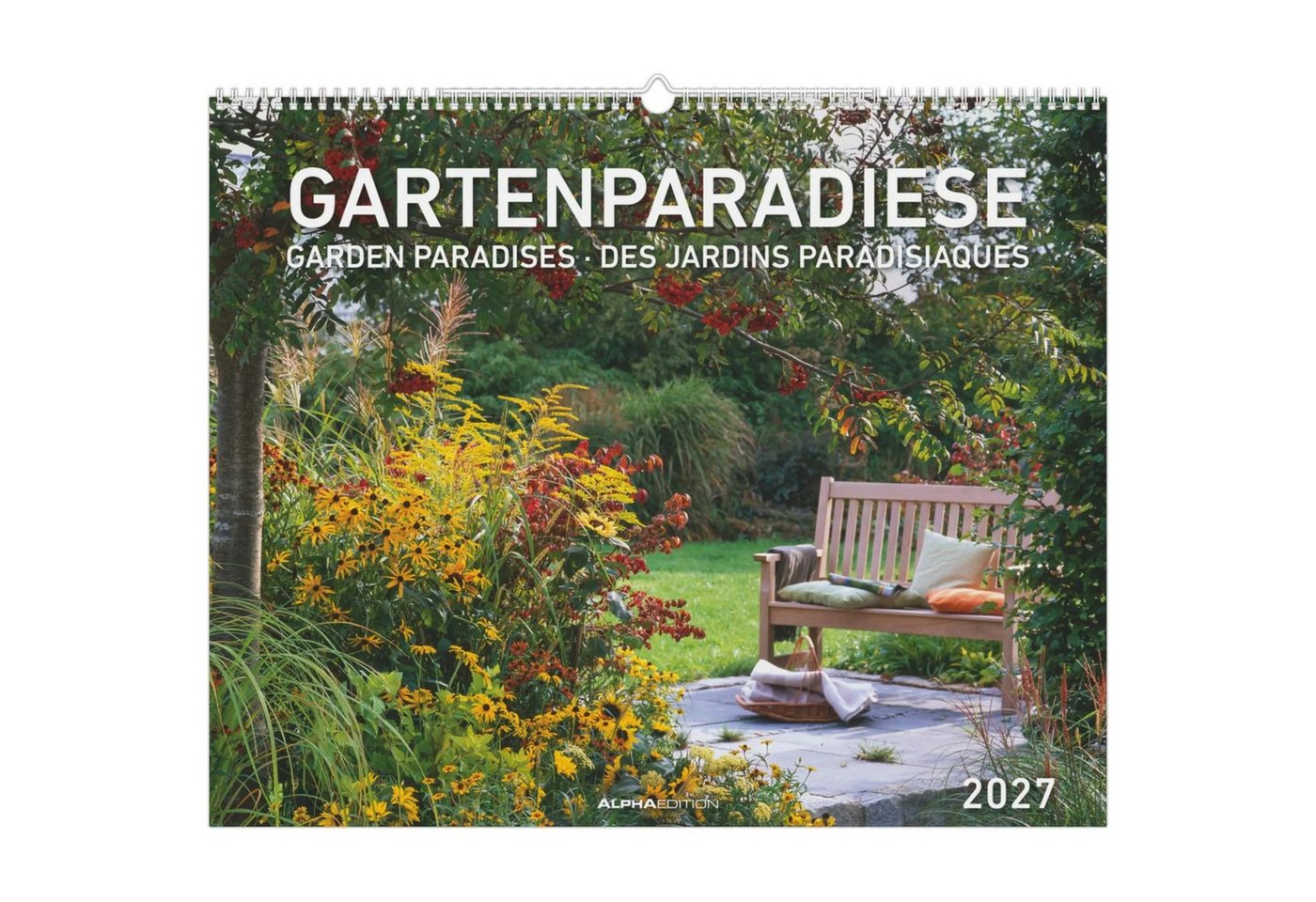 Alpha Edition Wandkalender Gartenparadiese 2027 Bild 2