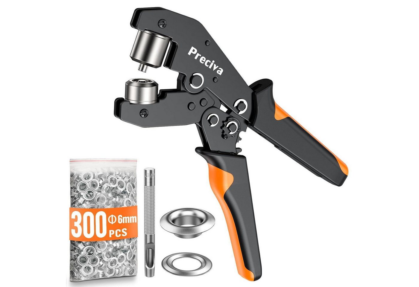 LuxusKollektion Ösenzange Ösenzange Set 300 Ösen 6 mm Ratsche Hebeltechnik Bild 3