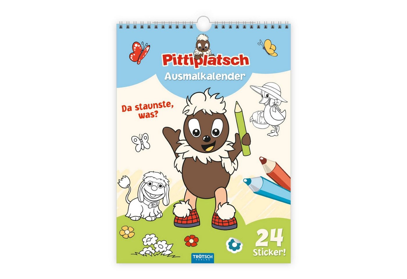 Trötsch Verlag Wandkalender Trötsch Ausmalkalender immerwährend Pittiplatsch