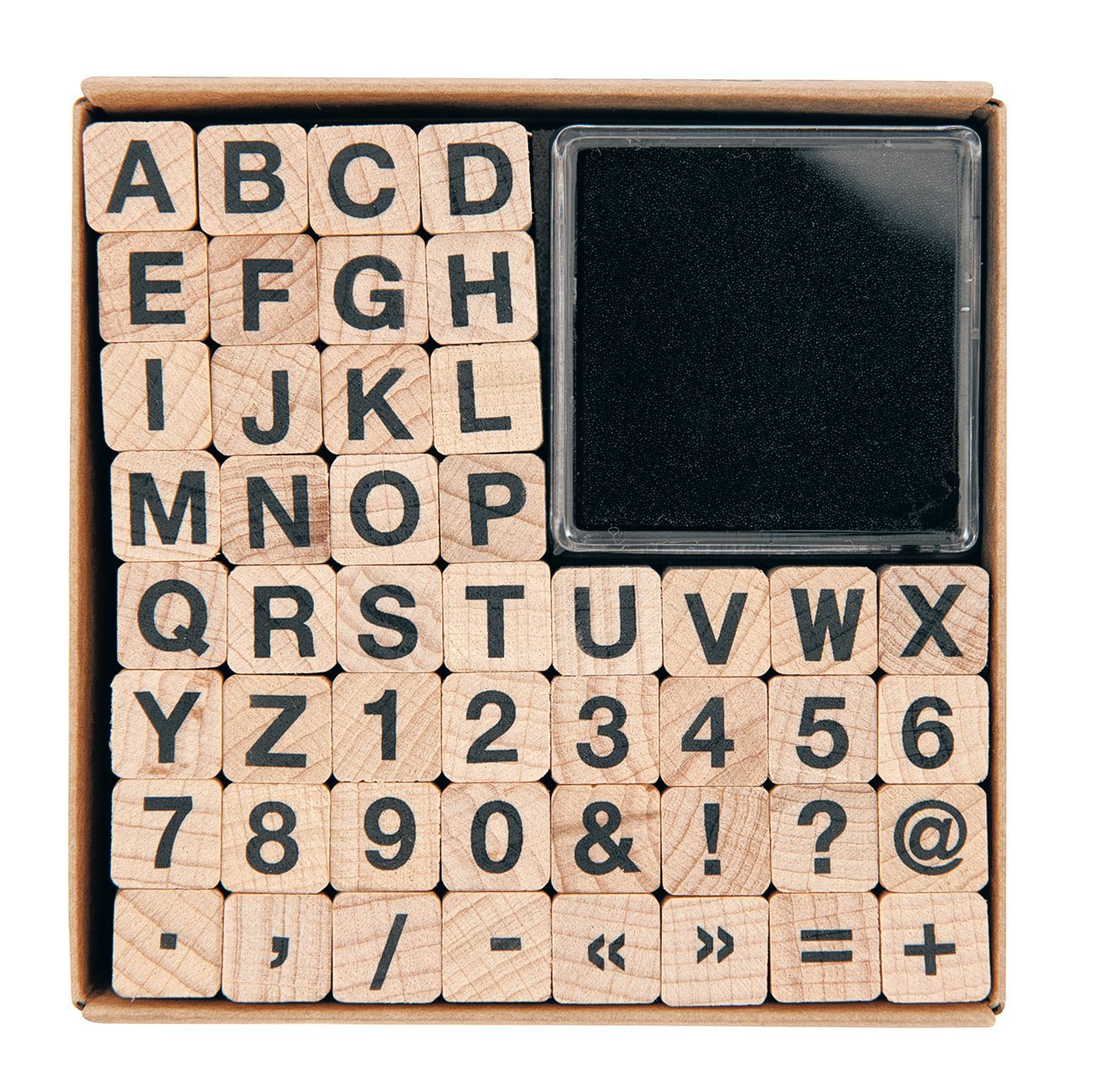 Rico Design Stempel ABC & Zahlen, 48 Stück + 1 Stemplekissen
