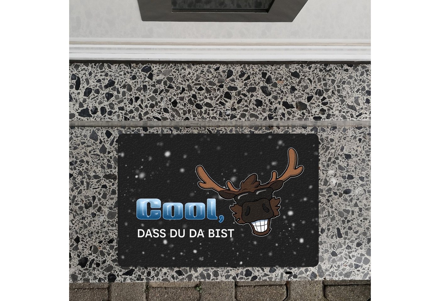 speecheese Fußmatte Cool dass du da bist Fußmatte in 40x60 cm ohne Rand mit witzigem