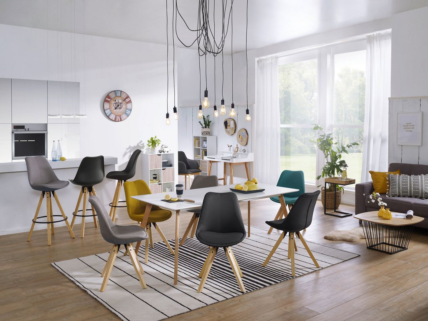 FINEBUY Standregal SuVa2083_1 Bücherregal Weiß freistehend Regal Sonoma Tür Schub Weiß, 60 x 120 x 29 cm Weiß / Sonoma Eiche, Bücherregal, Flurregal mit Schubladen und Tür, Regal Modern Bild 5