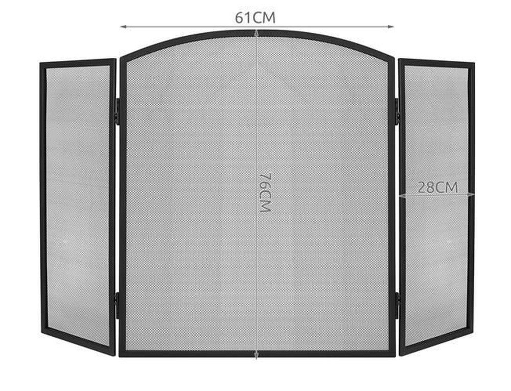 Kaminer Kamingitter Kaminschirm Funkenschutz Kaminschutz (Spar-Set, 1-tlg., universell), Stabile Stahlkonstruktion sorgt für sicheren Stand Bild 3