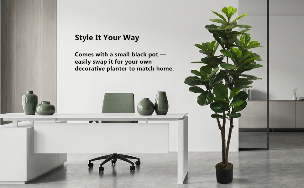 Künstliche Zimmerpflanze Ficus Lyrata Höhe 160/180 cm Geigenfeige im Topf moderne Zimmerpflanze Ficus Lyrata, CASSILANDO, Höhe 160 cm, im Topf Bild 4