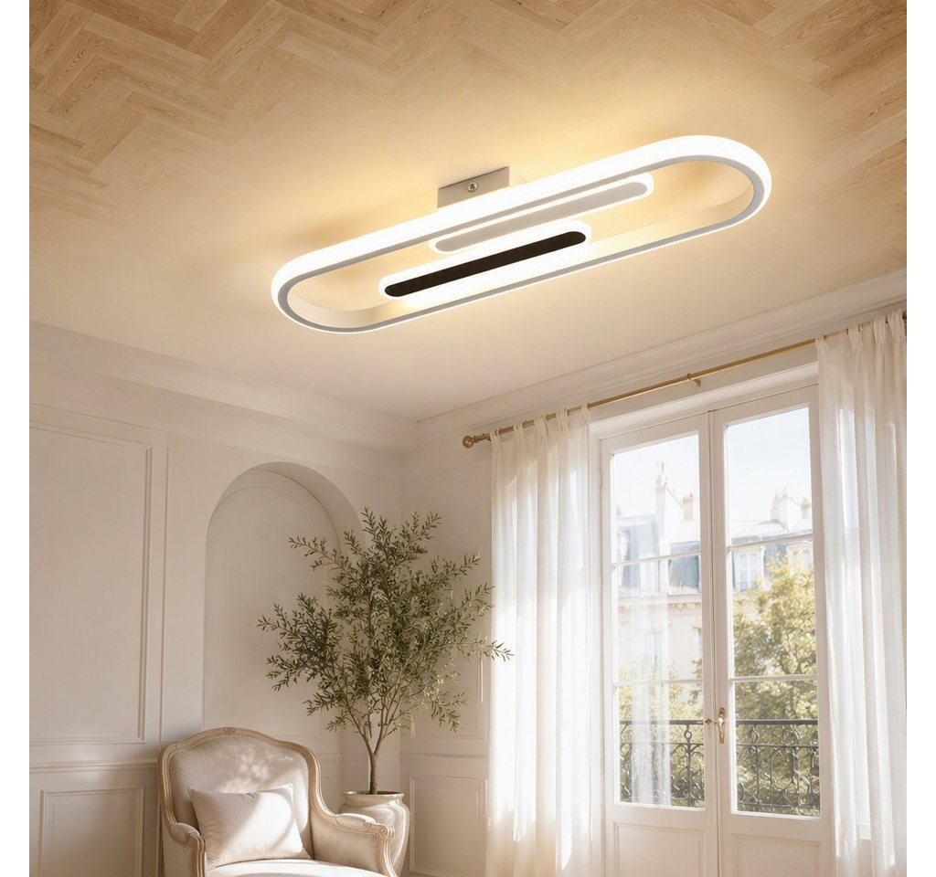BlingBin LED Deckenleuchte 47cm Deckenlampe 29W 3400 lm warmweiß moderne LED Lampe, LED fest integriert, Tageslichtweiß, für Esstisch, Wohnzimmer und Büro Bild 5