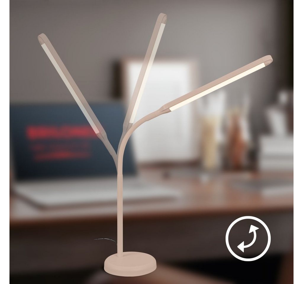 Briloner Leuchten Tischleuchte LED Tischleuchte Schwenkbar Dimmbar Touch CCT, Dimmfunktion, LED fest integriert, 13x72,5 cm, Büro, Wohnzimmer Bild 4
