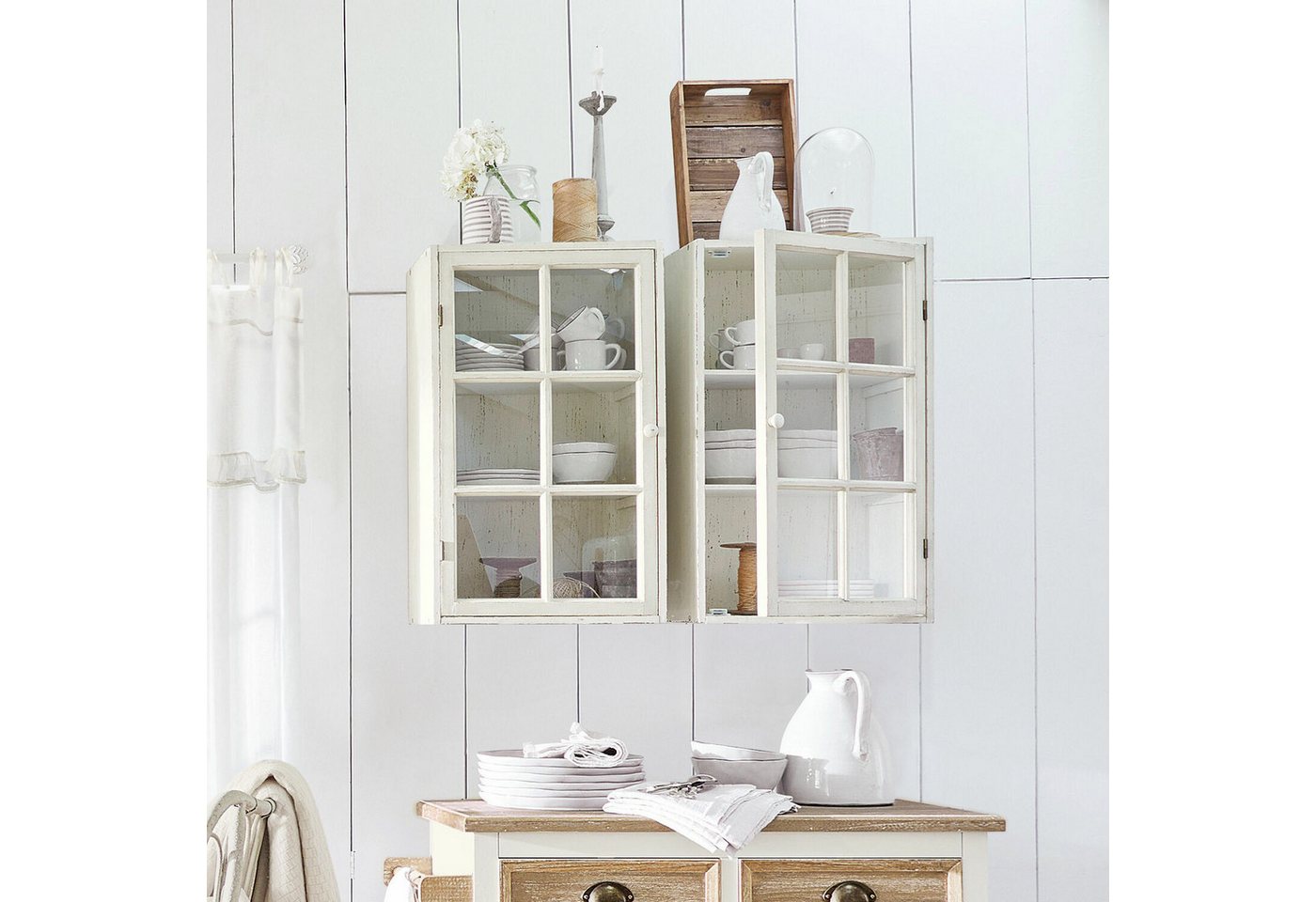 Mirabeau Küchenzeile Hängeschrank 2er Set Piavo antikweiß Bild 3