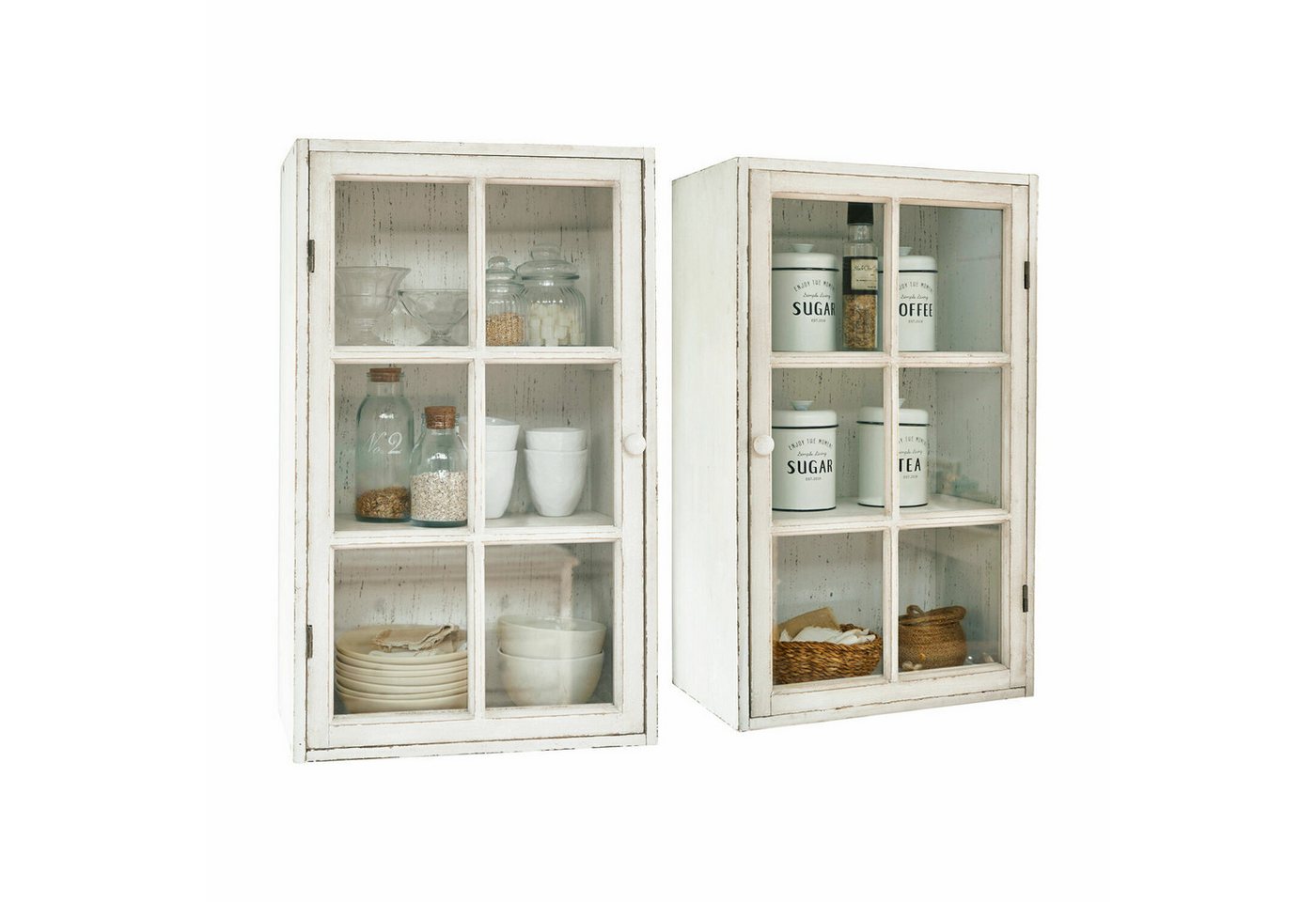 Mirabeau Küchenzeile Hängeschrank 2er Set Piavo antikweiß Bild 4