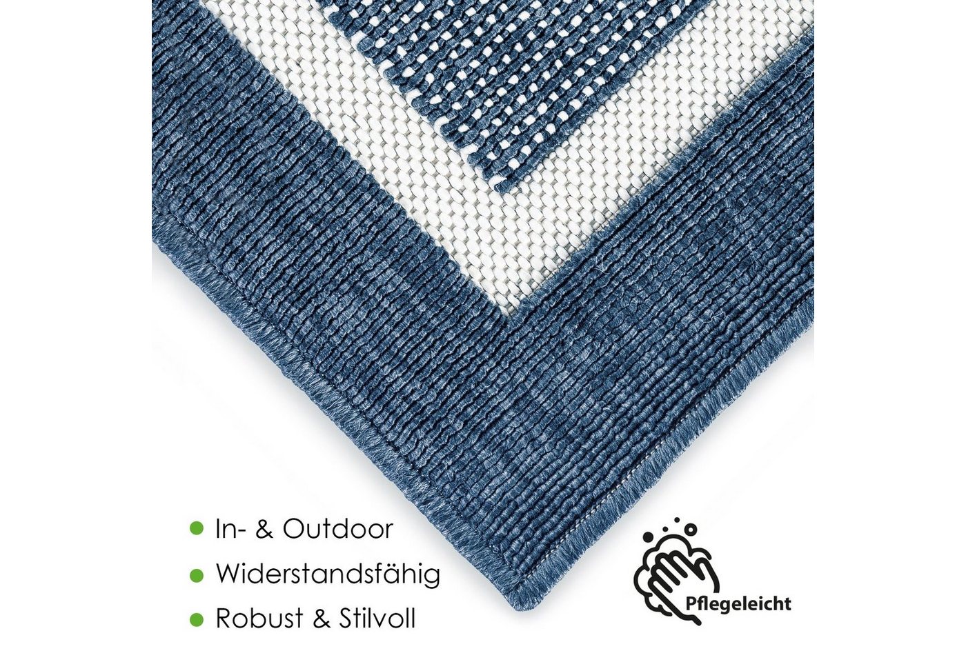 Rikmani Outdoorteppich Outdoor Teppich SAW, FRAME, BRAID