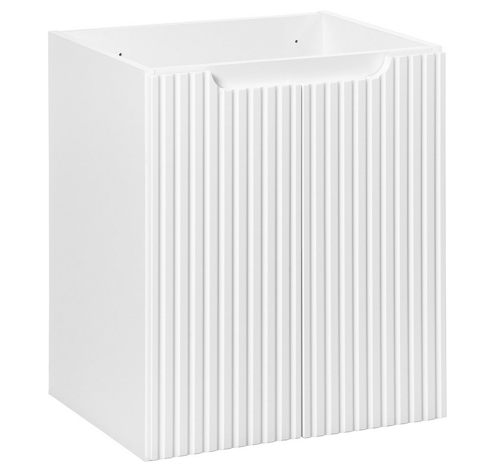 Lomadox Unterschrank NEWPORT-56-WHITE Waschtischunterschrank, weiß mit gerillter Front, ca. 50/57/39cm Bild 5
