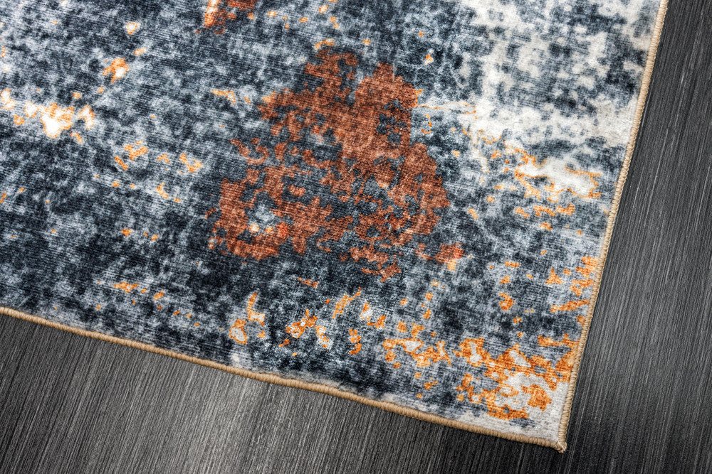 riess-ambiente Designteppich MODERN ART XXL 350x240cm grau kupfer · moderner Kurzflor-Teppich, rechteckig, Höhe: 8 mm, Wohnzimmer · Fußbodenheizung-geeignet · Indoor · Grafikmuster