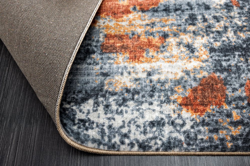 riess-ambiente Designteppich MODERN ART XXL 350x240cm grau kupfer · moderner Kurzflor-Teppich, rechteckig, Höhe: 8 mm, Wohnzimmer · Fußbodenheizung-geeignet · Indoor · Grafikmuster Bild 2