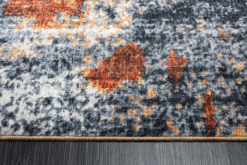 riess-ambiente Designteppich MODERN ART XXL 350x240cm grau kupfer · moderner Kurzflor-Teppich, rechteckig, Höhe: 8 mm, Wohnzimmer · Fußbodenheizung-geeignet · Indoor · Grafikmuster Bild 3