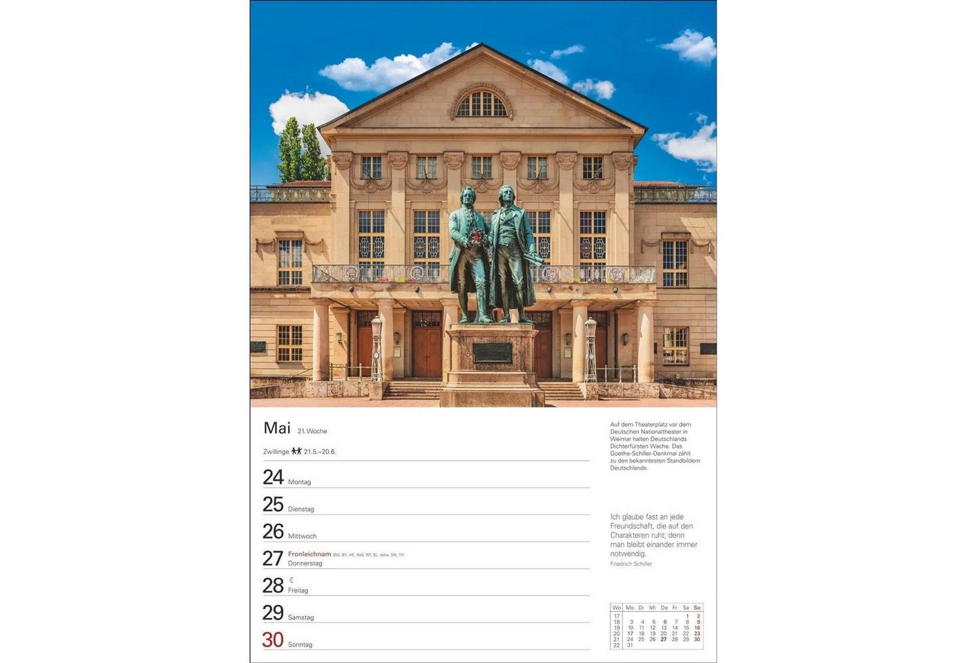 Harenberg Kalender Verlag Wandkalender Deutschland Wochenplaner 2027 - Eine Reise in 53 Bildern Bild 3