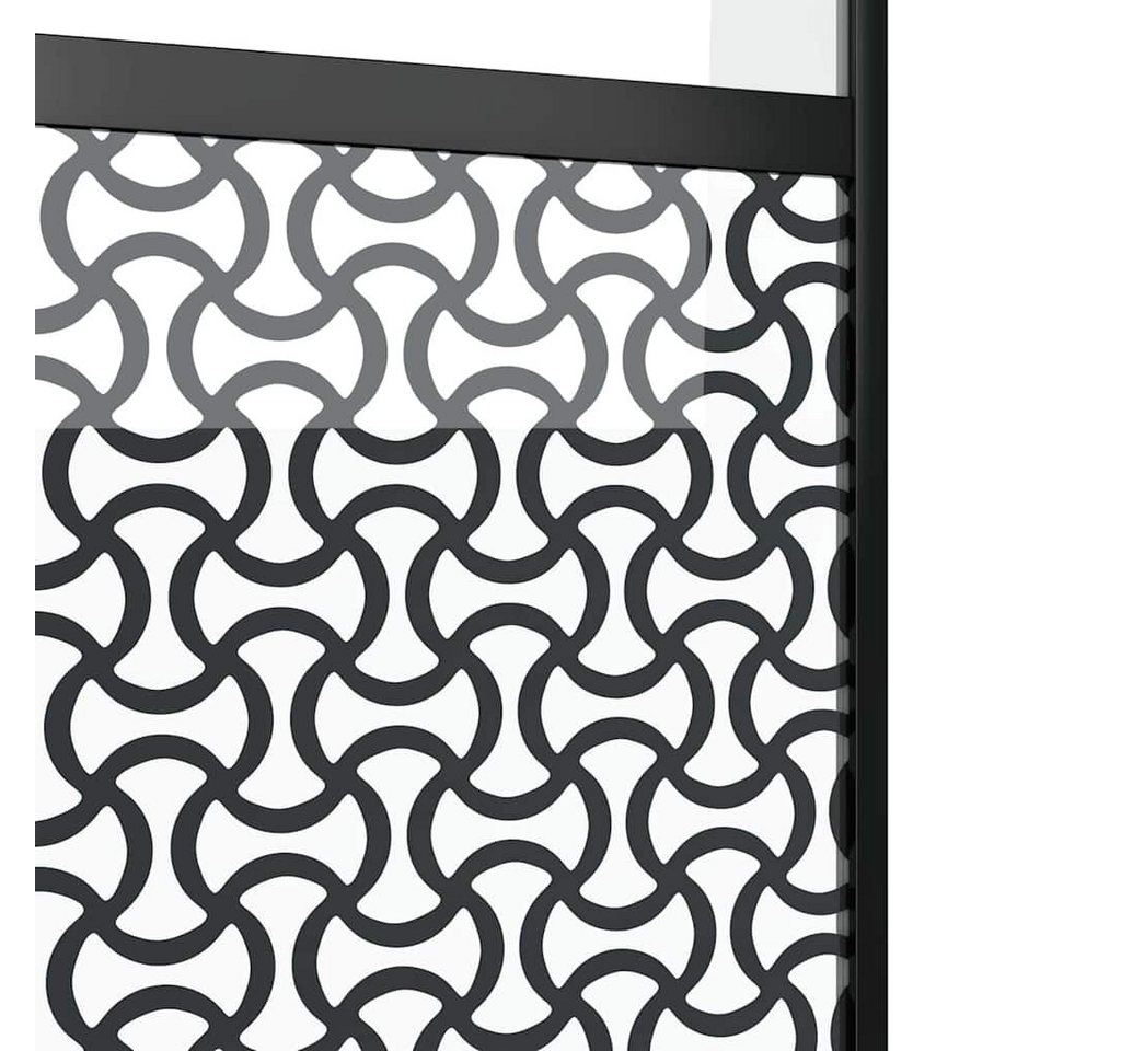 furnicato Schiebetür Glastür 102,5 x 2 x 205 cm Schwarz, Platzsparende Raumtrennung mit verstellbarem Stopper für innen