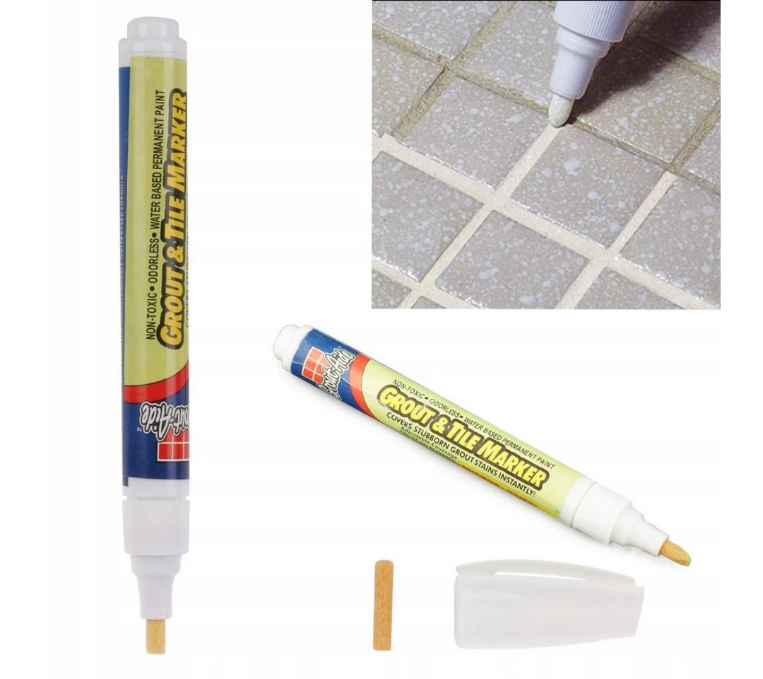 VERK GROUP Marker Fugenstift Anti-Schimmel Fugenmarker für Fliesen Bad & Dusche, (1-tlg., 1-teilig), geruchsneutral Bild 3