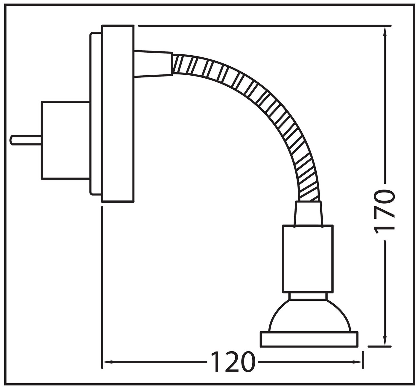 TRANGO LED Steckdosenleuchte, 11-056 Steckerleuchte in Weiß matt Steckerlicht *FLEXI* Nachtlicht inkl. je 1x GU10 3000K warmweiß LED Leuchtmittel Chrom Ring, ON/OFF Schalter Leselampe, Wandlampe, Küchenlampe Bild 2