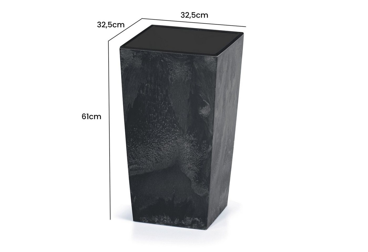 Deuba Pflanzkübel, 49L 61x32,5x31,5cm Betonoptik Inkl. Einlegeboden Indoor Outdoor Bild 2