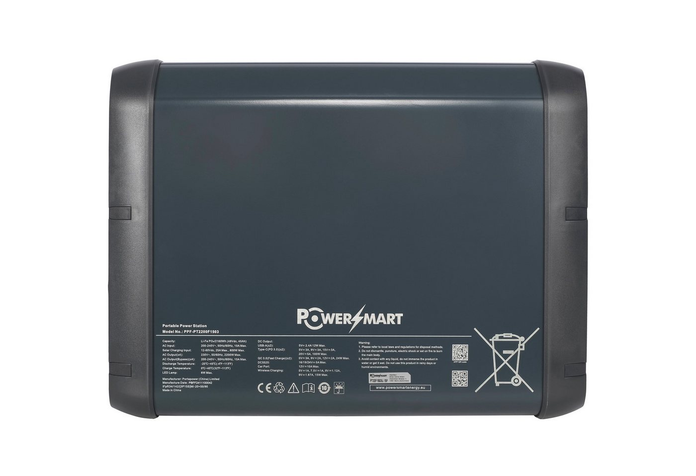 PowerSmart Stromerzeuger, (Tragbare Powerstation 2160Wh, LiFePO4 Camping, 1-tlg) Bild 3