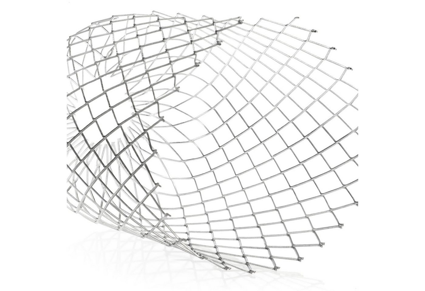 com-four Laubschutznetz Dachrinnenschutz für Fallrohre aus verzinktem Stahl (4-St), Laubschutz für Rohre von 6,5-9 cm Ø