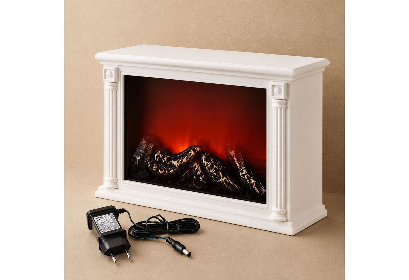 TWILUX Elektrokamin Dekorativer LED-Kamin im klassischen Stil, 10 x 33 x 21 cm Bild 4