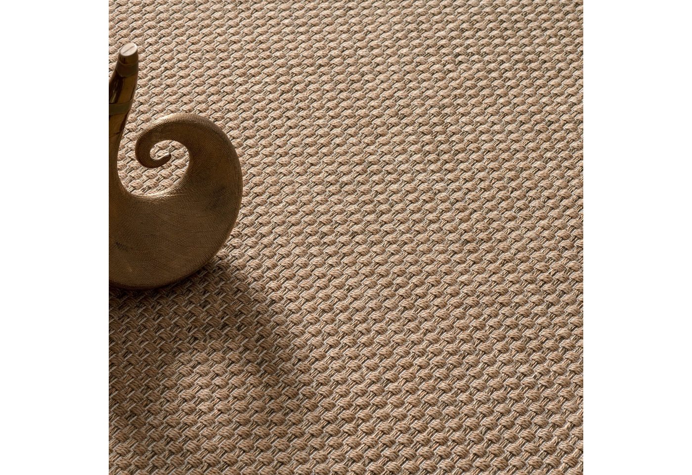 KADIMA DESIGN Teppich Unifarben Bordüre Wohnzimmer schmutzabweisend Teppich Kurzflor, Läufer, Höhe: 4 mm, 100% Polypropylen, Rücken aus Polypropylen, 80x150cm, Beige