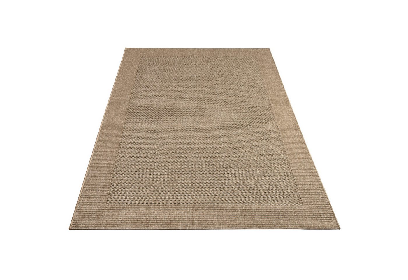 KADIMA DESIGN Teppich Unifarben Bordüre Wohnzimmer schmutzabweisend Teppich Kurzflor, Läufer, Höhe: 4 mm, 100% Polypropylen, Rücken aus Polypropylen, 80x150cm, Beige Bild 5