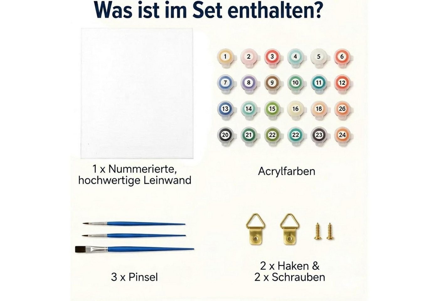LuxusKollektion Malen nach Zahlen Malen nach Zahlen Pferd Erwachsene Set (1-St)