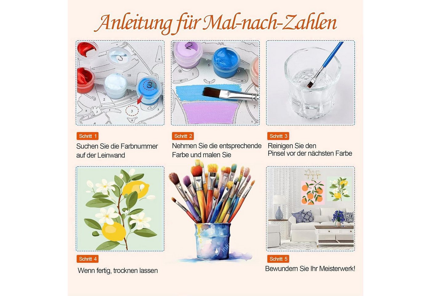 LuxusKollektion Malen nach Zahlen Malen nach Zahlen Pferd Erwachsene Set (1-St) Bild 4