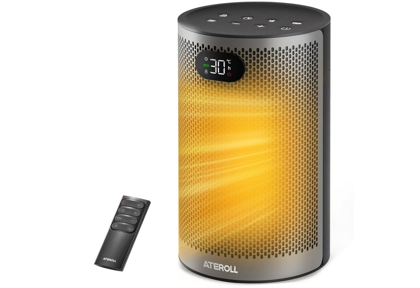 ATEROLL Keramikheizlüfter energiesparendes Heizgerät, leise, 4 Modi, Fernbedienung & Timer, 1500W PTC heizlüfter für Wohnzimmer, Büro, Schlafzimmer, GS geprüft Bild 5