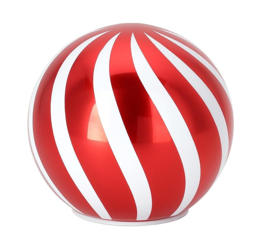 mucHome LED Kugelleuchte Deko Kugel LED Licht rot/weiß Weihnachtskugel 10cm, mit 8 LEDs Bild 5