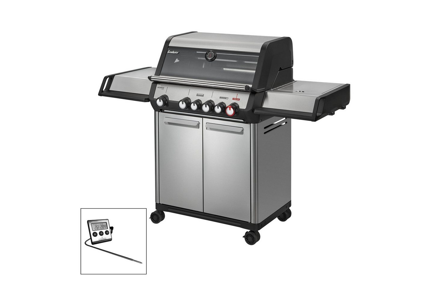 Enders® Gasgrill Monroe Pro 4 SIKR Turbo Gas Grill - Gasgrill 4 Brenner Edelstahl Bild 2