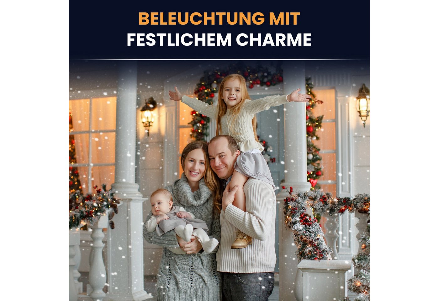 Gartenpirat LED-Girlande Künstliche Tannengirlande Türgirlande LED Weihnachtsgirlande Girlande, Atmosphärische Beleuchtung Bild 3