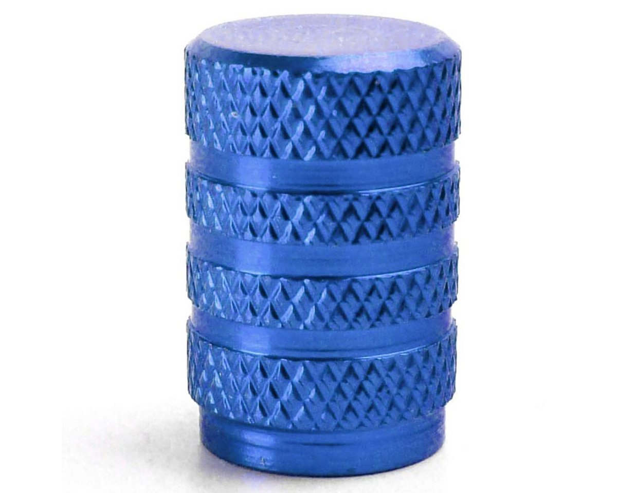 All Ride Ventilkappe Ventilverschlüsse fürs Auto 5 Kappen in Blau aus Aluminium H ca. 15 mm, (5-St), Standard Gewinde Bild 3