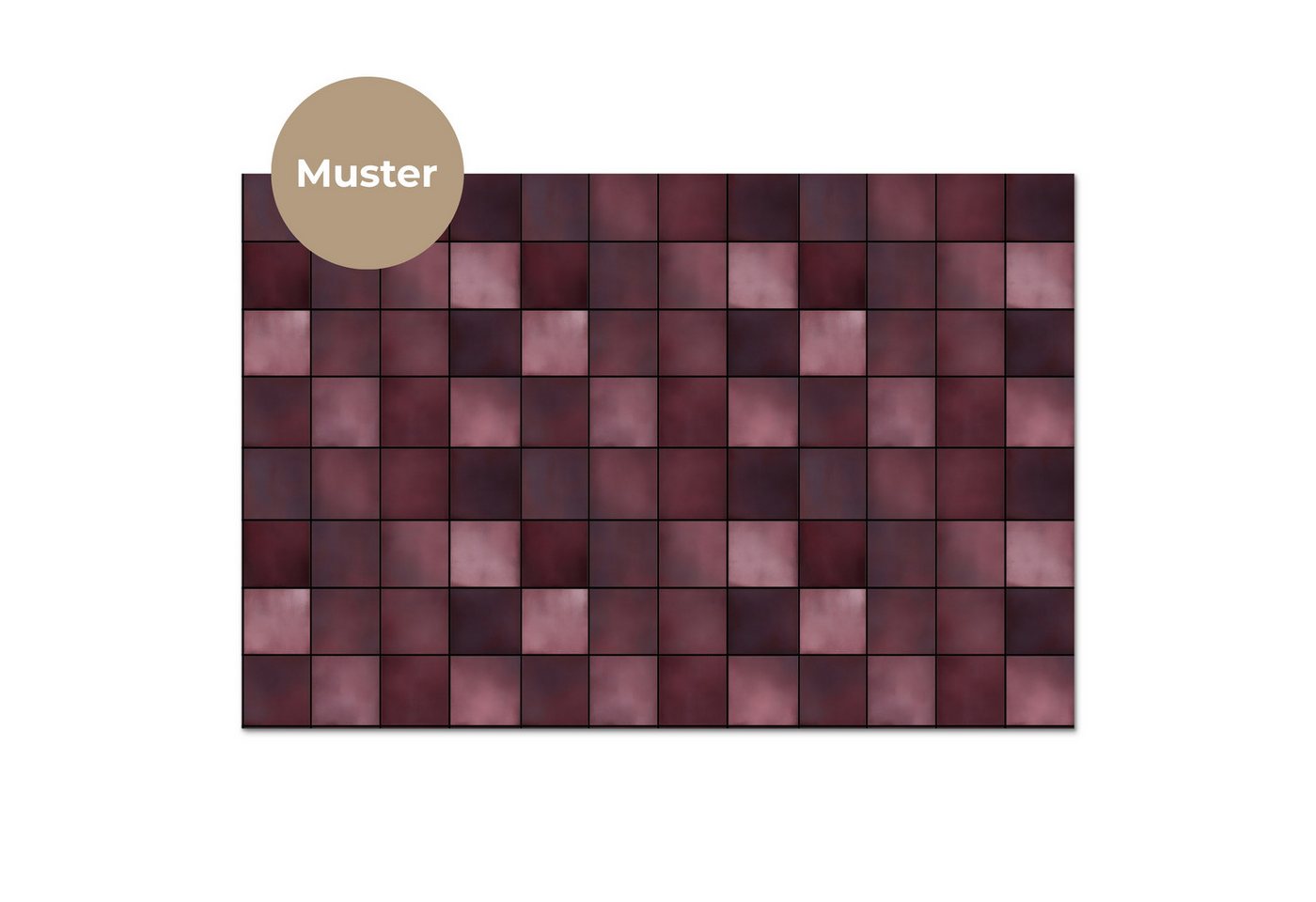 KitchenYeah Küchenrückwand Muster selbstklebend (keine Folie) Quadratisch - Fliese - Muster - Lil, (1-tlg), Spritzschutz, Küche, Rückwand, Küchenwand, Küchenfront, 30x20 cm