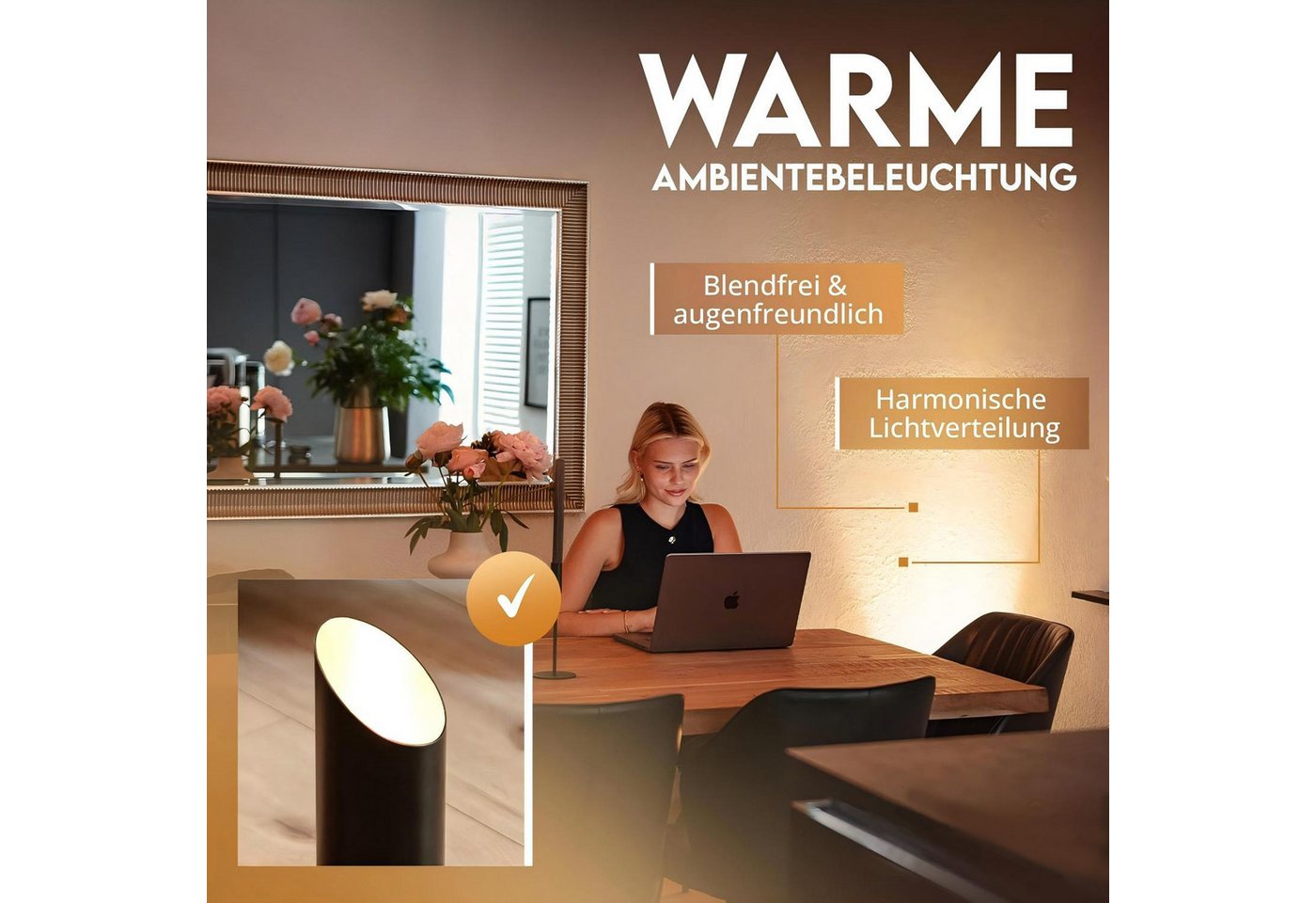 Futicare LED Stehlampe dimmbar mit Fernbedienung & Timer, 3 einstellbare Farbtemperaturen, LED fest integriert, (3000K/4000K/6000K), modernes Aluminium Design, energiesparend & hell, ideal für Wohnzimmer, Pflanzen & Wanddeko Bild 2