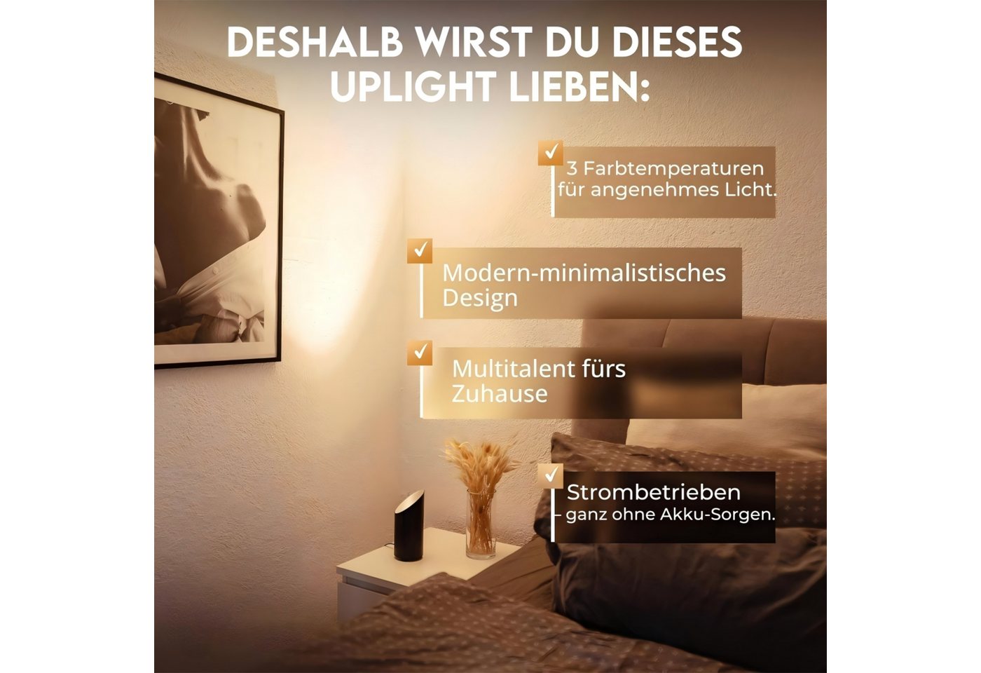 Futicare LED Stehlampe dimmbar mit Fernbedienung & Timer, 3 einstellbare Farbtemperaturen, LED fest integriert, (3000K/4000K/6000K), modernes Aluminium Design, energiesparend & hell, ideal für Wohnzimmer, Pflanzen & Wanddeko Bild 5
