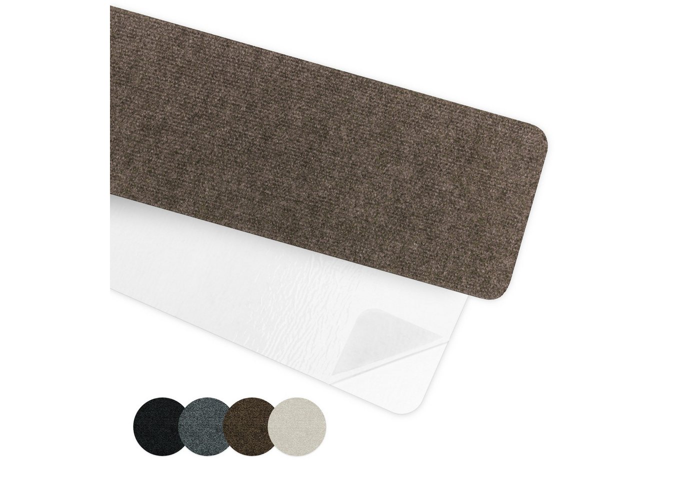 Quest Stufenmatte Treppenstufenmatte selbstklebend 76 x 20 cm, rechteckig, selbstklebend, rutschfest, 76 x 20 cm, 15 Stück Bild 2