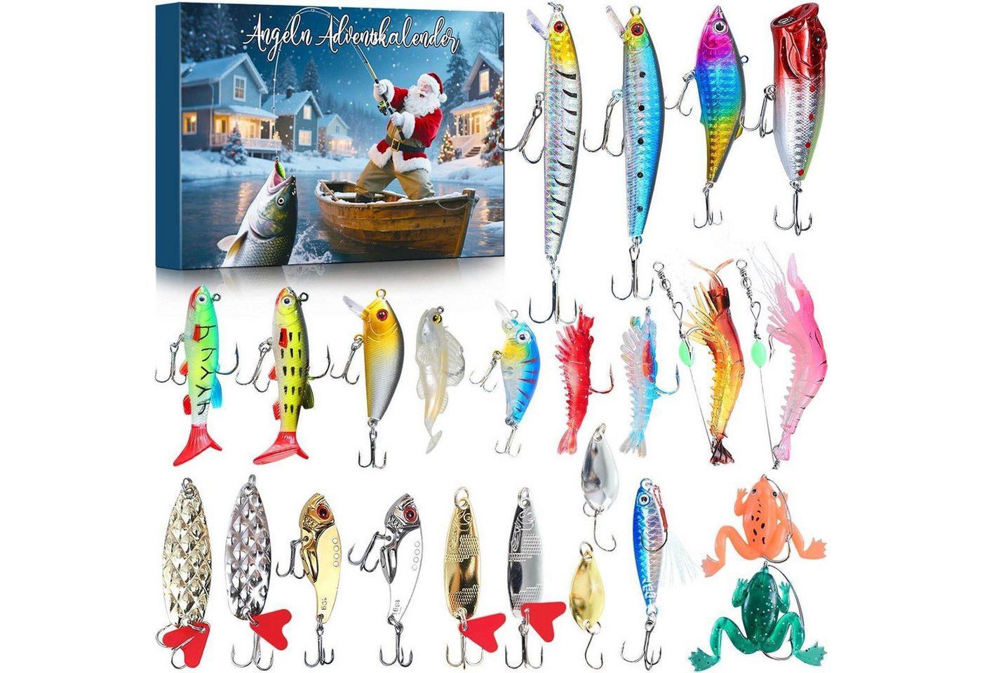 LuxusKollektion befüllbarer Adventskalender Angel Adventskalender 2026 Köder Set 24 Tage Countdown Männer Geschenk Bild 2
