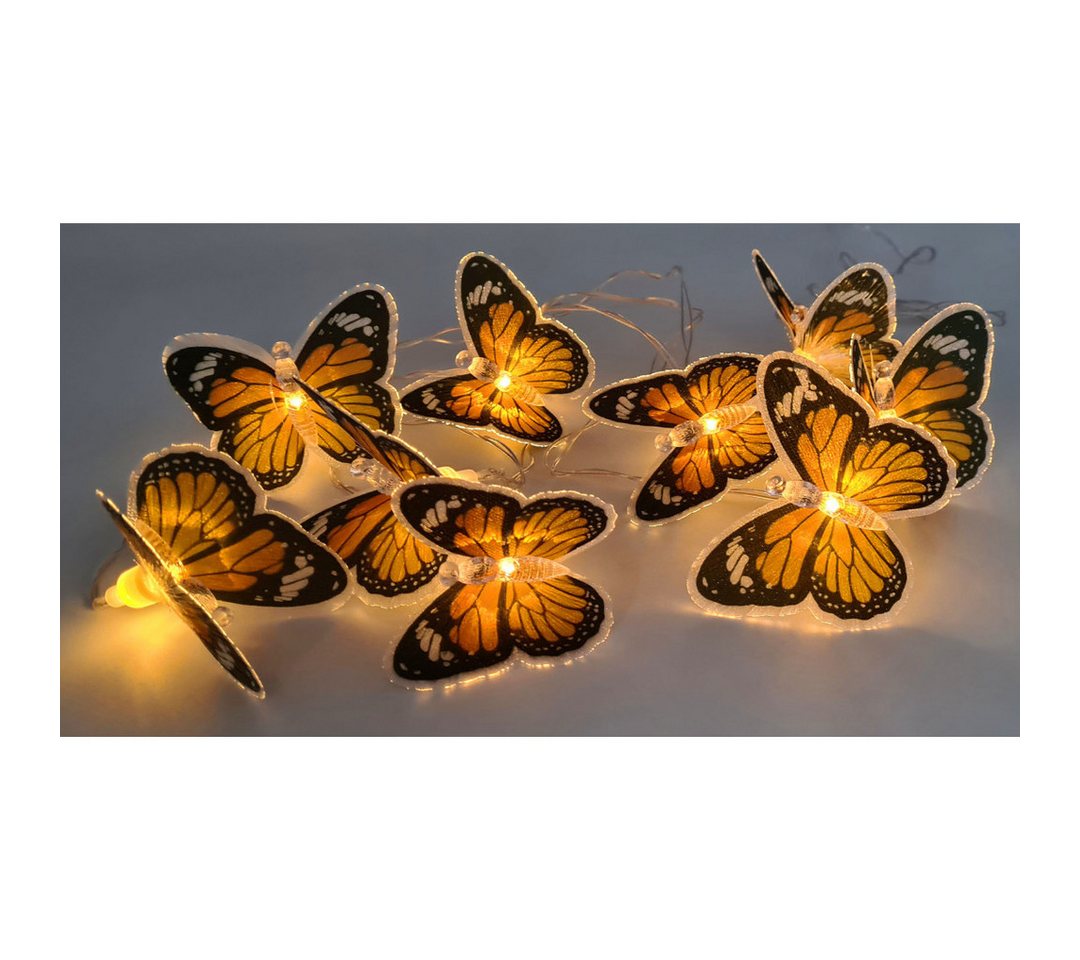 abc HOME LED-Lichterkette Schmetterlinge, LEDs, Solarpanel, Lichtsensor, 350 cm L Bild 2