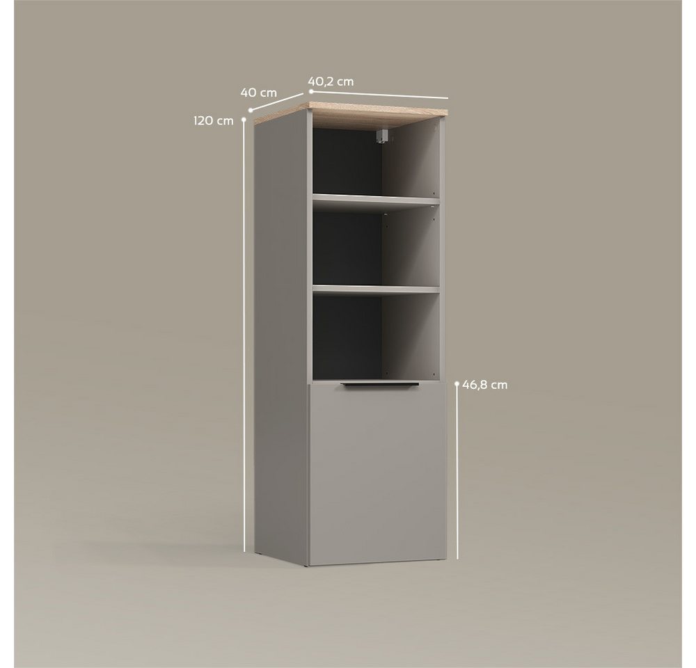 Livinity® Aktenschrank Piave, Greige, mit einer Tür (1-St) Bild 4