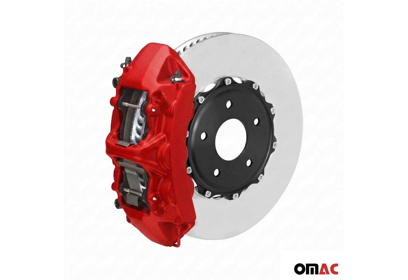 OMAC Sprühfarbe Bremssattellack Texas Rot Matt Auto Lack Set Hitzebeständig, Hitzbeständig, Starke Haftung, Einfache DIY-Anwendung