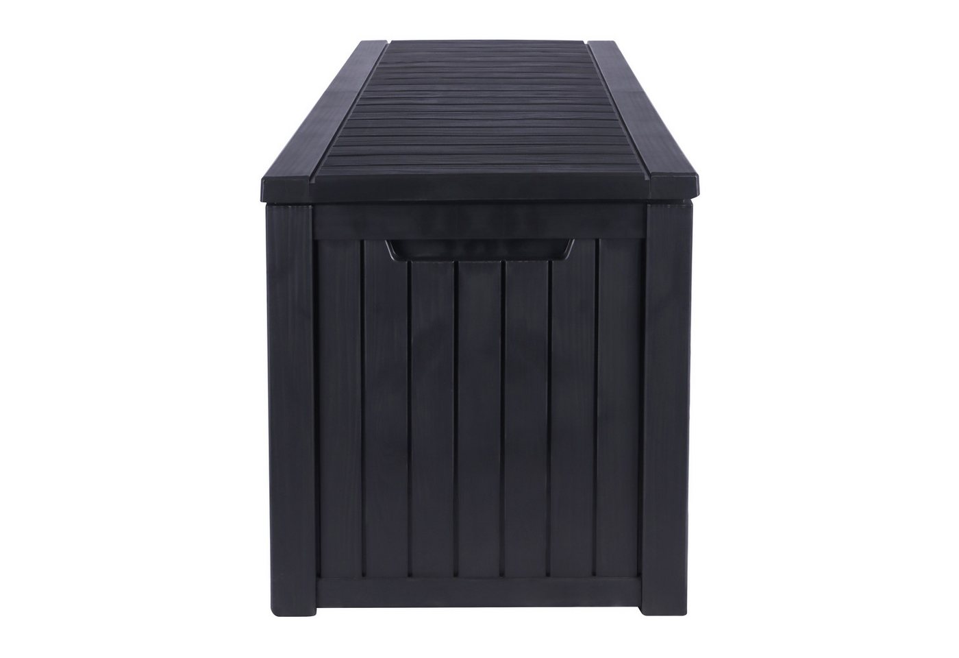 Koll Living Gartenbox 'Cedar', 680 Liter, Kunststoff Holzoptik, Schwarz (abschließbar), wasserdicht, UV & witterungsbeständig Bild 2
