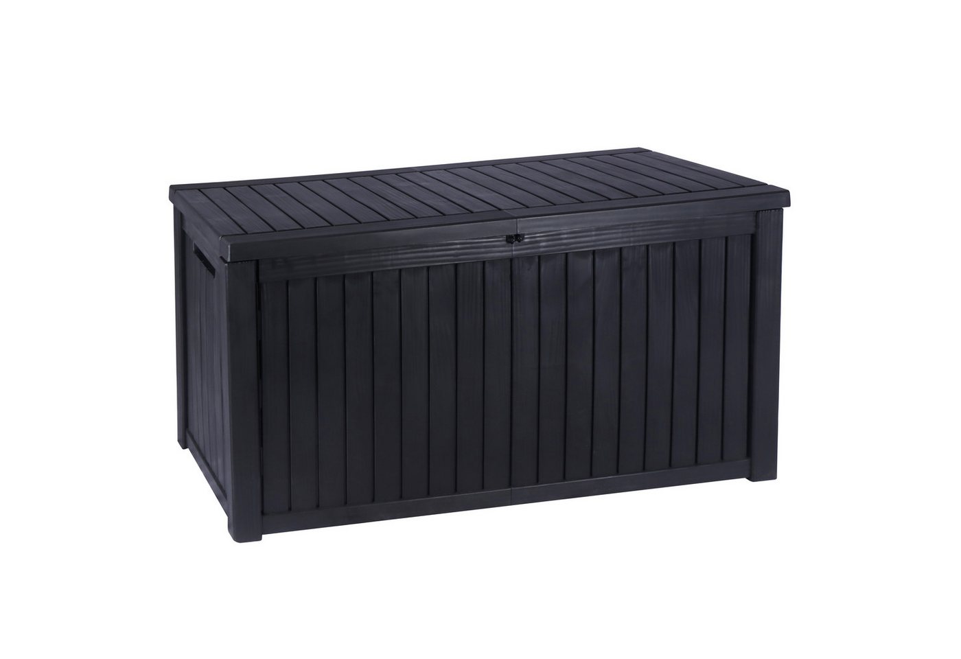 Koll Living Gartenbox 'Cedar', 680 Liter, Kunststoff Holzoptik, Schwarz (abschließbar), wasserdicht, UV & witterungsbeständig Bild 4