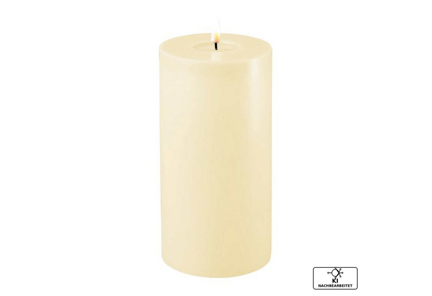 Deluxe Homeart LED-Kerze LED Stumpenkerze creme 20 cm von Deluxe Homeart - Kerzen/Candles Bild 2